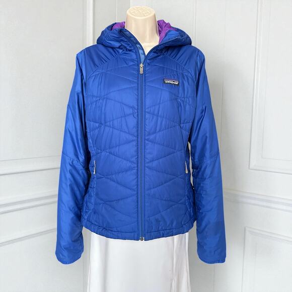 Vintage 2000 Patagonia Micro Puff Quilted Hooded Jacket Size M, Blue 83987 - Picture 1 of 14